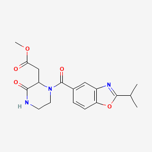 methyl {1-[(2-isopropyl-1,3-benzoxazol-5-yl)carbonyl]-3-oxo-2-piperazinyl}acetate