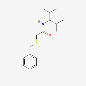 N-(1-isopropyl-2-methylpropyl)-2-[(4-methylbenzyl)thio]acetamide