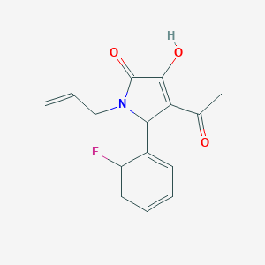 molecular formula C15H14FNO3 B490950 4-acetyl-1-allyl-5-(2-fluorophenyl)-3-hydroxy-1,5-dihydro-2H-pyrrol-2-one CAS No. 425416-76-8