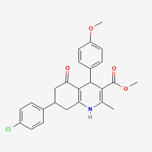 Methyl 7-(4-chlorophenyl)-4-(4-methoxyphenyl)-2-methyl-5-oxo-1,4,5,6,7,8-hexahydroquinoline-3-carboxylate