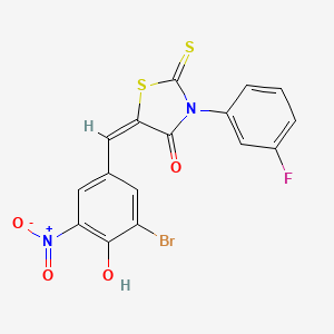 molecular formula C16H8BrFN2O4S2 B4909533 (5E)-5-(3-bromo-4-hydroxy-5-nitrobenzylidene)-3-(3-fluorophenyl)-2-thioxo-1,3-thiazolidin-4-one 