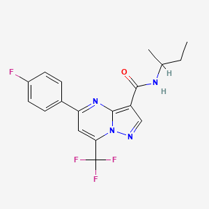 N-butan-2-yl-5-(4-fluorophenyl)-7-(trifluoromethyl)pyrazolo[1,5-a]pyrimidine-3-carboxamide