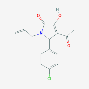 molecular formula C15H14ClNO3 B490955 4-acetyl-1-allyl-5-(4-chlorophenyl)-3-hydroxy-1,5-dihydro-2H-pyrrol-2-one CAS No. 425609-01-4