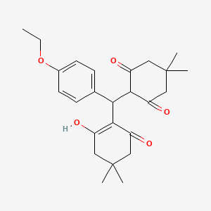 molecular formula C25H32O5 B4909552 2-[(4-ethoxyphenyl)(2-hydroxy-4,4-dimethyl-6-oxo-1-cyclohexen-1-yl)methyl]-5,5-dimethyl-1,3-cyclohexanedione 