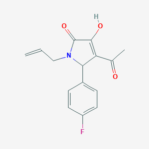 molecular formula C15H14FNO3 B490956 4-acetyl-1-allyl-5-(4-fluorophenyl)-3-hydroxy-1,5-dihydro-2H-pyrrol-2-one CAS No. 425426-10-4