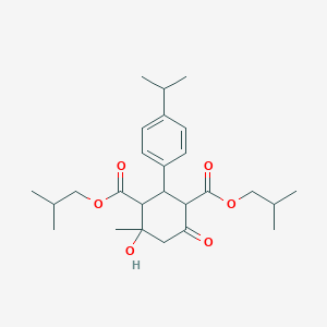 molecular formula C26H38O6 B490962 Diisobutyl 4-hydroxy-2-(4-isopropylphenyl)-4-methyl-6-oxo-1,3-cyclohexanedicarboxylate CAS No. 1005188-17-9