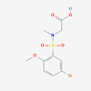 molecular formula C10H12BrNO5S B4909621 N-[(5-bromo-2-methoxyphenyl)sulfonyl]-N-methylglycine 