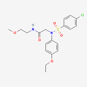 N~2~-[(4-chlorophenyl)sulfonyl]-N~2~-(4-ethoxyphenyl)-N~1~-(2-methoxyethyl)glycinamide