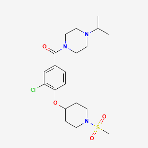 molecular formula C20H30ClN3O4S B4909634 1-(3-chloro-4-{[1-(methylsulfonyl)-4-piperidinyl]oxy}benzoyl)-4-isopropylpiperazine 