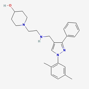 1-[2-({[1-(2,5-dimethylphenyl)-3-phenyl-1H-pyrazol-4-yl]methyl}amino)ethyl]-4-piperidinol