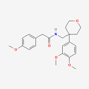 N-{[4-(3,4-dimethoxyphenyl)tetrahydro-2H-pyran-4-yl]methyl}-2-(4-methoxyphenyl)acetamide