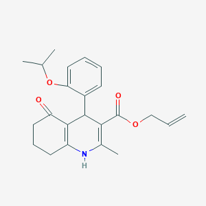 Prop-2-en-1-yl 2-methyl-5-oxo-4-[2-(propan-2-yloxy)phenyl]-1,4,5,6,7,8-hexahydroquinoline-3-carboxylate