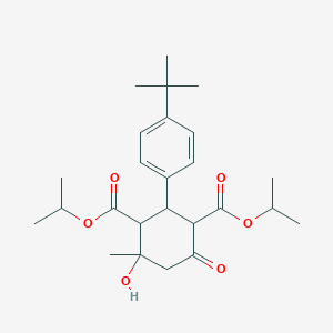 molecular formula C25H36O6 B490969 Diisopropyl 2-(4-tert-butylphenyl)-4-hydroxy-4-methyl-6-oxocyclohexane-1,3-dicarboxylate CAS No. 1005099-44-4