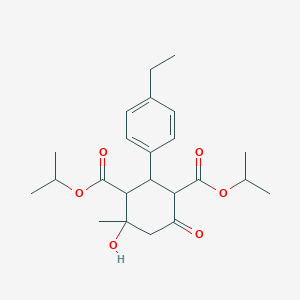 molecular formula C23H32O6 B490970 Diisopropyl 2-(4-ethylphenyl)-4-hydroxy-4-methyl-6-oxocyclohexane-1,3-dicarboxylate CAS No. 1005099-04-6