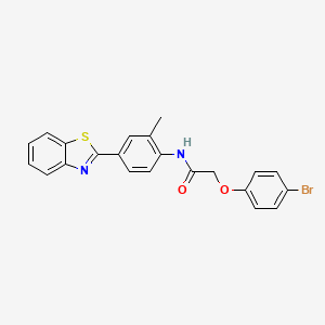 molecular formula C22H17BrN2O2S B4909702 N-[4-(1,3-benzothiazol-2-yl)-2-methylphenyl]-2-(4-bromophenoxy)acetamide 