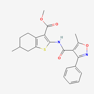 methyl 6-methyl-2-{[(5-methyl-3-phenyl-4-isoxazolyl)carbonyl]amino}-4,5,6,7-tetrahydro-1-benzothiophene-3-carboxylate