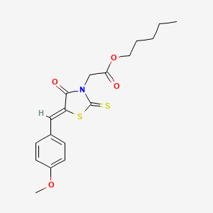 pentyl [5-(4-methoxybenzylidene)-4-oxo-2-thioxo-1,3-thiazolidin-3-yl]acetate