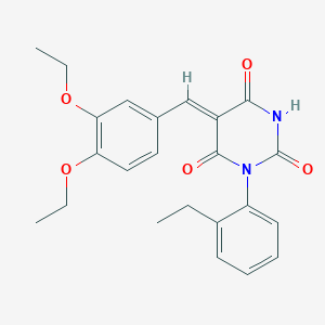 (5Z)-5-[(3,4-diethoxyphenyl)methylidene]-1-(2-ethylphenyl)-1,3-diazinane-2,4,6-trione