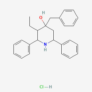 4-benzyl-3-ethyl-2,6-diphenyl-4-piperidinol hydrochloride