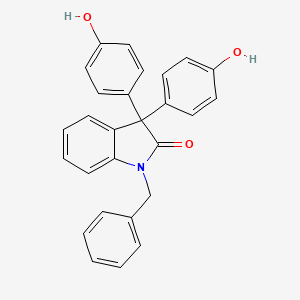 molecular formula C27H21NO3 B4909733 1-benzyl-3,3-bis(4-hydroxyphenyl)-1,3-dihydro-2H-indol-2-one 