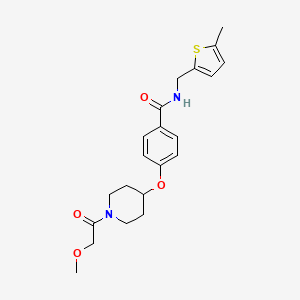 molecular formula C21H26N2O4S B4909736 4-{[1-(methoxyacetyl)-4-piperidinyl]oxy}-N-[(5-methyl-2-thienyl)methyl]benzamide 