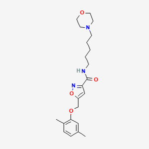 5-[(2,5-dimethylphenoxy)methyl]-N-[5-(4-morpholinyl)pentyl]-3-isoxazolecarboxamide