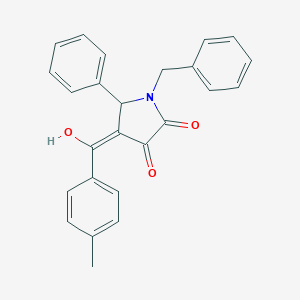 molecular formula C25H21NO3 B490977 1-benzyl-3-hydroxy-4-(4-methylbenzoyl)-5-phenyl-1,5-dihydro-2H-pyrrol-2-one CAS No. 425425-77-0