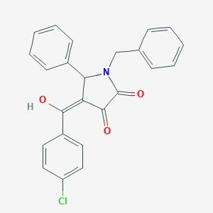 molecular formula C24H18ClNO3 B490979 1-benzyl-4-(4-chlorobenzoyl)-3-hydroxy-5-phenyl-1,5-dihydro-2H-pyrrol-2-one CAS No. 425419-61-0