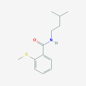 molecular formula C13H19NOS B4909803 N-(3-methylbutyl)-2-methylsulfanylbenzamide 