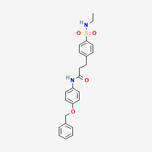 N-[4-(Benzyloxy)phenyl]-3-[4-(ethylsulfamoyl)phenyl]propanamide