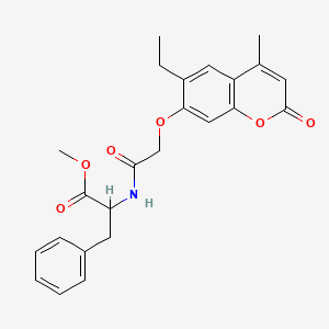 Methyl 2-[[2-(6-ethyl-4-methyl-2-oxochromen-7-yl)oxyacetyl]amino]-3-phenylpropanoate