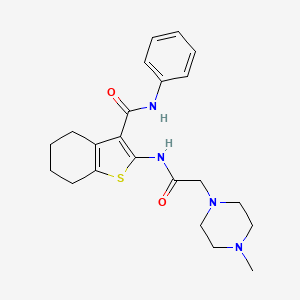 2-{[(4-methyl-1-piperazinyl)acetyl]amino}-N-phenyl-4,5,6,7-tetrahydro-1-benzothiophene-3-carboxamide