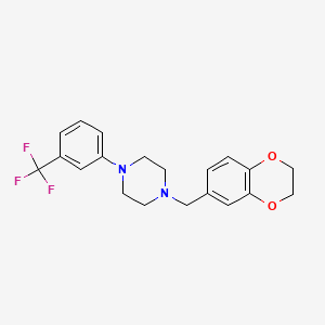 1-(2,3-dihydro-1,4-benzodioxin-6-ylmethyl)-4-[3-(trifluoromethyl)phenyl]piperazine