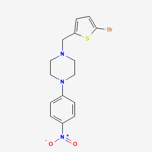 1-[(5-bromothiophen-2-yl)methyl]-4-(4-nitrophenyl)piperazine