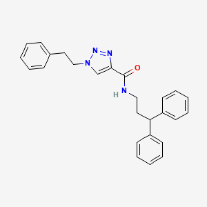 N-(3,3-diphenylpropyl)-1-(2-phenylethyl)-1H-1,2,3-triazole-4-carboxamide