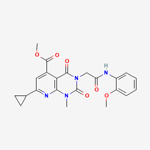 METHYL 7-CYCLOPROPYL-3-{[(2-METHOXYPHENYL)CARBAMOYL]METHYL}-1-METHYL-2,4-DIOXO-1H,2H,3H,4H-PYRIDO[2,3-D]PYRIMIDINE-5-CARBOXYLATE