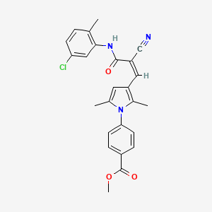 methyl 4-[3-[(Z)-3-(5-chloro-2-methylanilino)-2-cyano-3-oxoprop-1-enyl]-2,5-dimethylpyrrol-1-yl]benzoate