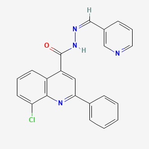 8-chloro-2-phenyl-N'-(3-pyridinylmethylene)-4-quinolinecarbohydrazide