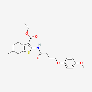 ethyl 2-{[4-(4-methoxyphenoxy)butanoyl]amino}-6-methyl-4,5,6,7-tetrahydro-1-benzothiophene-3-carboxylate