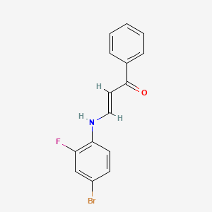 (2E)-3-[(4-bromo-2-fluorophenyl)amino]-1-phenylprop-2-en-1-one