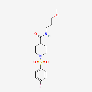 1-(4-FLUOROBENZENESULFONYL)-N-(3-METHOXYPROPYL)PIPERIDINE-4-CARBOXAMIDE