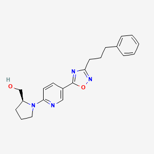 molecular formula C21H24N4O2 B4909988 ((2S)-1-{5-[3-(3-phenylpropyl)-1,2,4-oxadiazol-5-yl]-2-pyridinyl}-2-pyrrolidinyl)methanol 