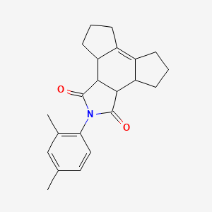 2-(2,4-dimethylphenyl)-3a,3b,4,5,6,7,8,9,9a,9b-decahydro-1H-dicyclopenta[e,g]isoindole-1,3(2H)-dione