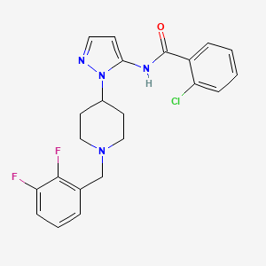 2-chloro-N-{1-[1-(2,3-difluorobenzyl)-4-piperidinyl]-1H-pyrazol-5-yl}benzamide