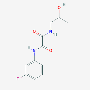 N-(3-fluorophenyl)-N'-(2-hydroxypropyl)ethanediamide