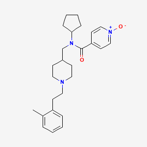 molecular formula C26H35N3O2 B4910025 N-cyclopentyl-N-[[1-[2-(2-methylphenyl)ethyl]piperidin-4-yl]methyl]-1-oxidopyridin-1-ium-4-carboxamide 