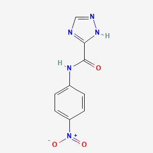 molecular formula C9H7N5O3 B4910044 N-(4-nitrophenyl)-1H-1,2,4-triazole-5-carboxamide 