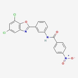 N-[3-(5,7-dichloro-1,3-benzoxazol-2-yl)phenyl]-4-nitrobenzamide