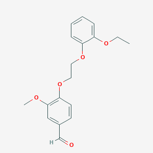 molecular formula C18H20O5 B4910081 4-[2-(2-ethoxyphenoxy)ethoxy]-3-methoxybenzaldehyde CAS No. 6436-11-9