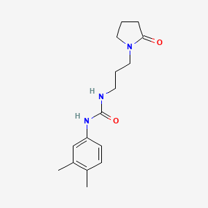 molecular formula C16H23N3O2 B4910086 N-(3,4-dimethylphenyl)-N'-[3-(2-oxo-1-pyrrolidinyl)propyl]urea 